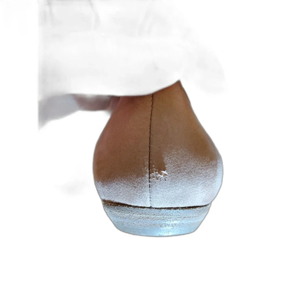 Eileen Fisher Pointed Flat Shoes Nude Quiet Luxury Comfort 5.5 VGUC
